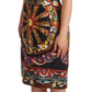 Elegant Floral Sheath Linen Dress
