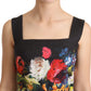 Elegant Floral Sheath Linen Dress