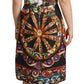 Elegant Floral Sheath Linen Dress