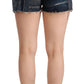 Elegant High-Waisted Blue Denim Shorts