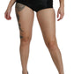 Elegant High Waist Black Hot Pants