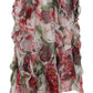 Luxurious High Waisted Floral Silk Skirt