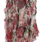 Luxurious High Waisted Floral Silk Skirt