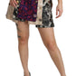 Floral Jacquard Asymmetrical Mini Skirt