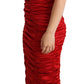 Elegant Satin Midi Bareback Dress