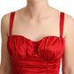 Elegant Satin Midi Bareback Dress