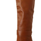 Elegant Brown Leather High Boots for Her