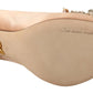 Elegant Nude Satin Crystal-Embellished Pumps