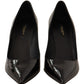 Elegant Black Patent Leather Stiletto Heels