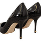 Elegant Black Patent Leather Stiletto Heels