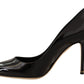 Elegant Black Patent Leather Stiletto Heels