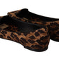 Chic Leopard Print Cotton Loafers