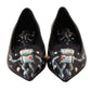 Elegant Outer Space Print Flat Loafers