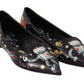 Elegant Outer Space Print Flat Loafers