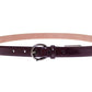 Elegant Purple Leather Belt - Italian Elegance