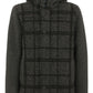 Elegant Anthracite Wool Blend Coat with Hood