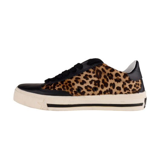 Black Leather Women Sneaker