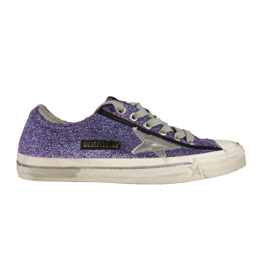 Purple Leather Women Sneaker