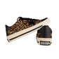 Black Leather Women Sneaker
