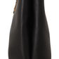 Elegant Black Grainy Leather Shoulder Bag
