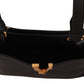 Elegant Black Grainy Leather Shoulder Bag