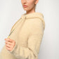 Beige Wool Blend Hooded Sweatshirt
