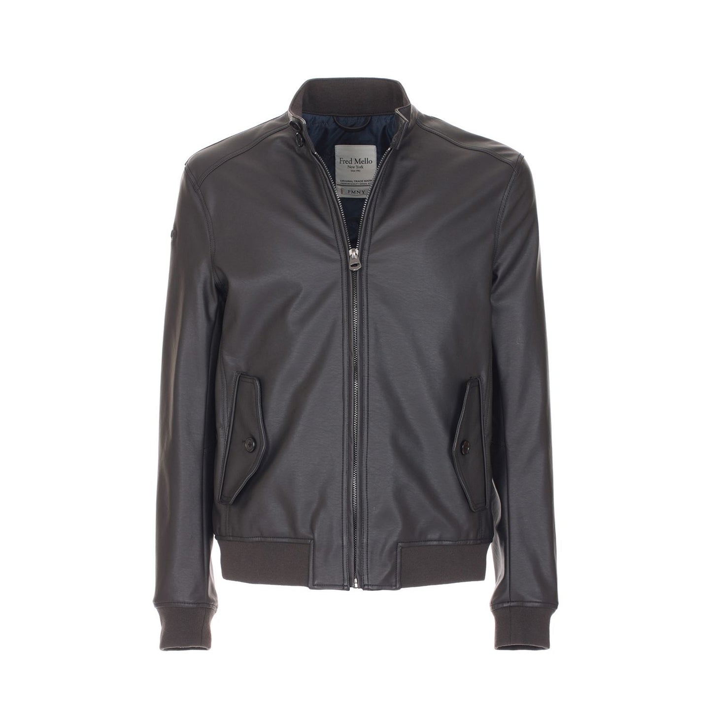 Chic Faux Leather Men's Outerwear Jacket