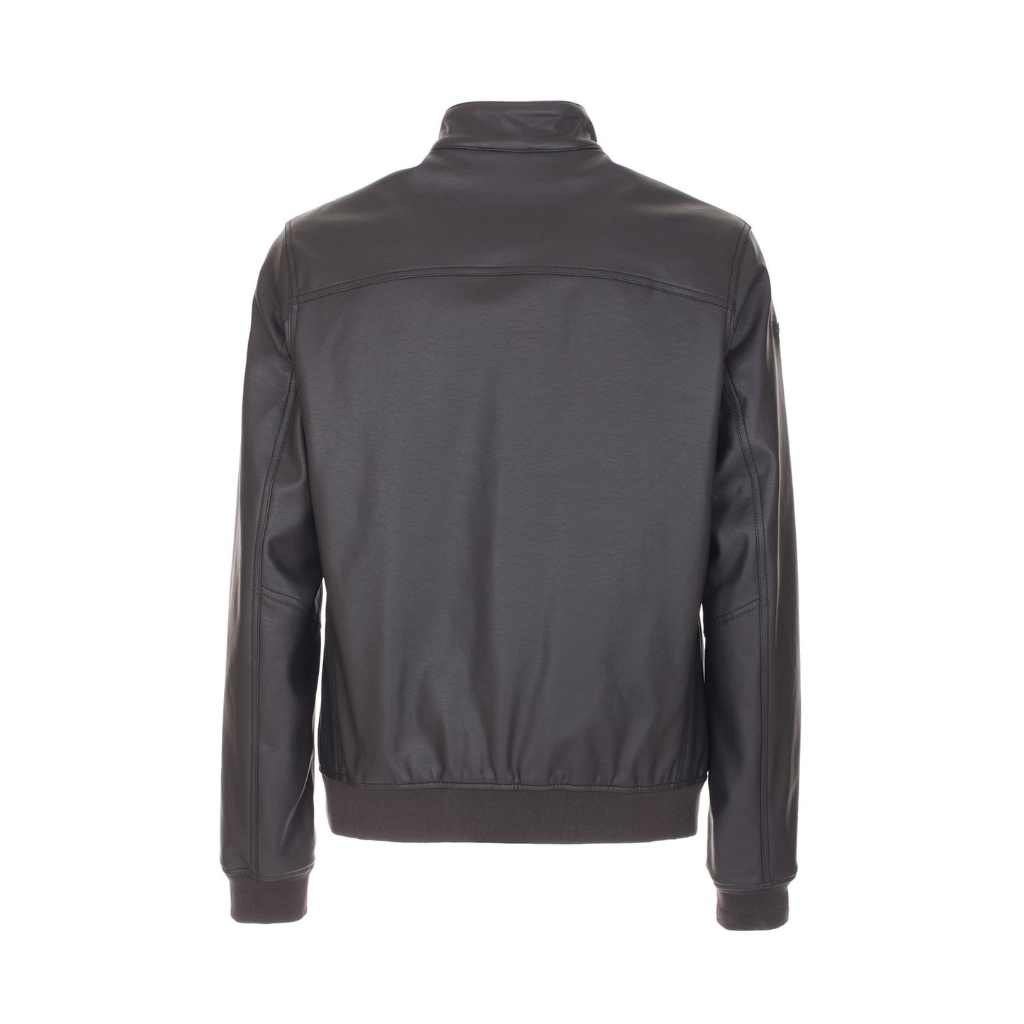 Chic Faux Leather Men's Outerwear Jacket