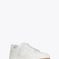 Sleek White Calf Leather Low-Top Sneakers