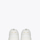 Sleek White Calf Leather Low-Top Sneakers
