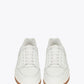 Sleek White Calf Leather Low-Top Sneakers