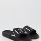 Elegant Black & White Valentino Slides Sandals