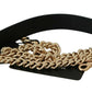 Elegant Black and Gold Shoulder Strap