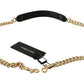 Elegant Black and Gold Shoulder Strap