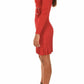 Radiant Ribbed Lurex V-Neck Dress with Belt