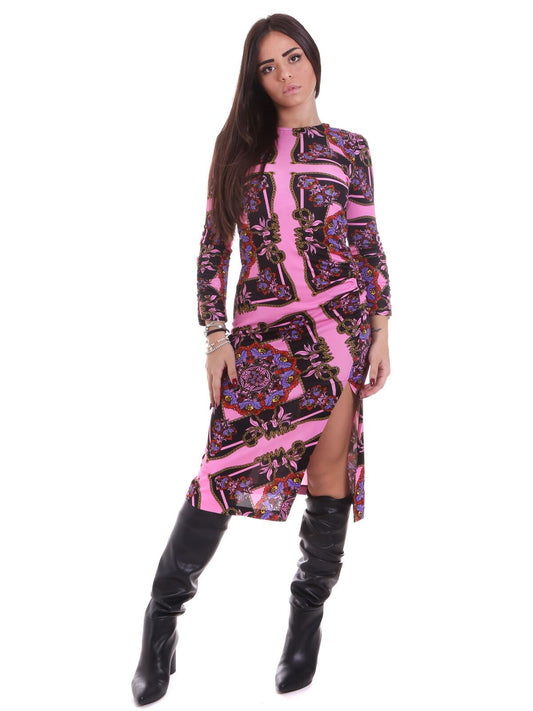 Pink Viscose Women Dress