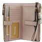 Jet Set Travel Dark Powder Blush PVC Large Double Zip Wrist Wallet