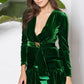 Green Velvet Women Dress