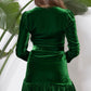 Green Velvet Women Dress