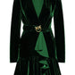 Green Velvet Women Dress