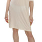 Chic Cream A-Line Elbow Sleeve Dress