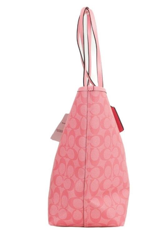 Pink Lemonade Signature Coated Canvas City Tote Shoulder Handbag