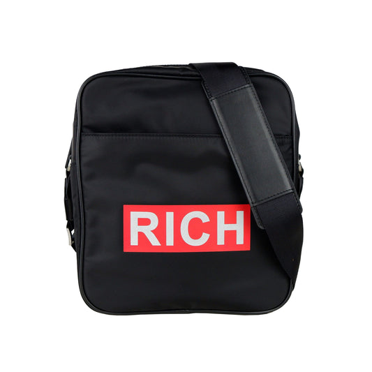 Black Nylon Men Shoulder Bag