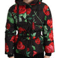 Floral Quilted Elegance Hooded Jacket