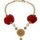 Golden Majolica Crystal Statement Necklace