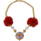 Golden Majolica Crystal Statement Necklace