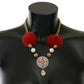 Golden Majolica Crystal Statement Necklace
