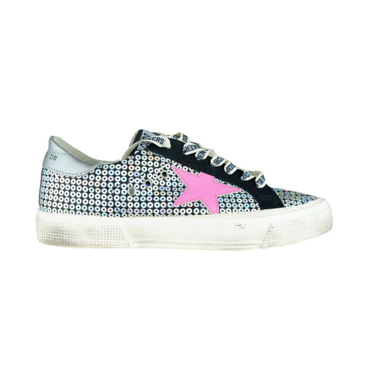 Black Leather Women Sneaker