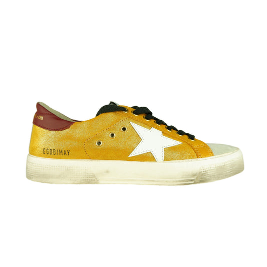 Yellow Leather Women Sneaker