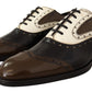 Elegant Two-Tone Leather Derby Dress Shoes